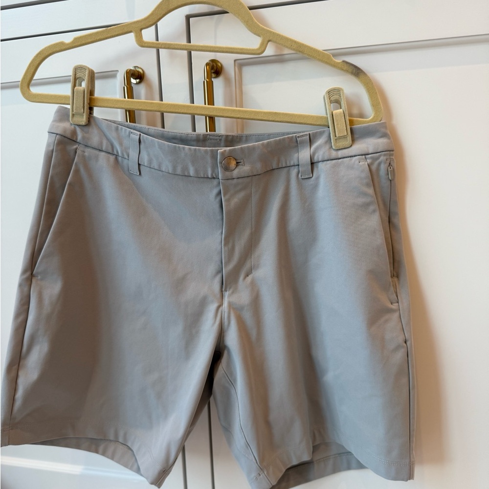 Peter Millar Light Gray Golf Performance Shorts
